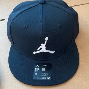 Jordan Black Cap with White Logo